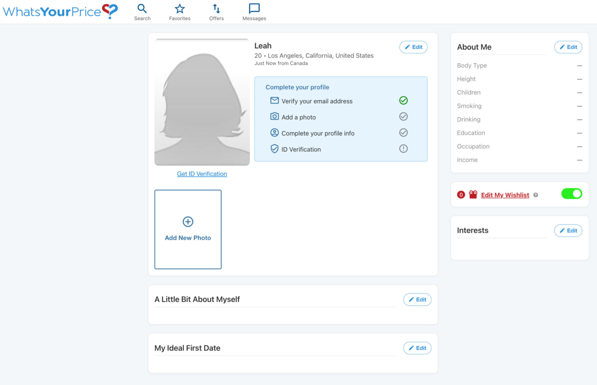 WhatsYourPrice profile