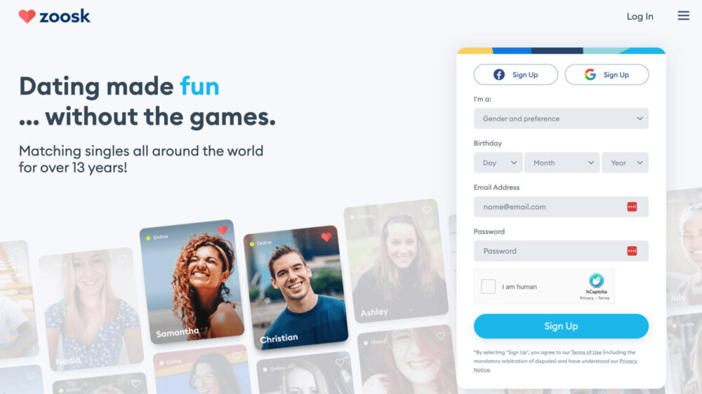 Zoosk dating site