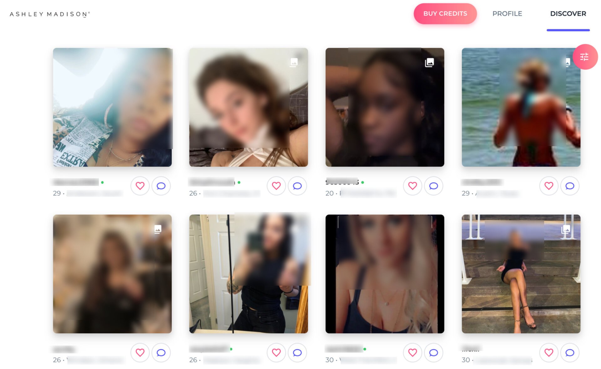 Ashley Madison profiles