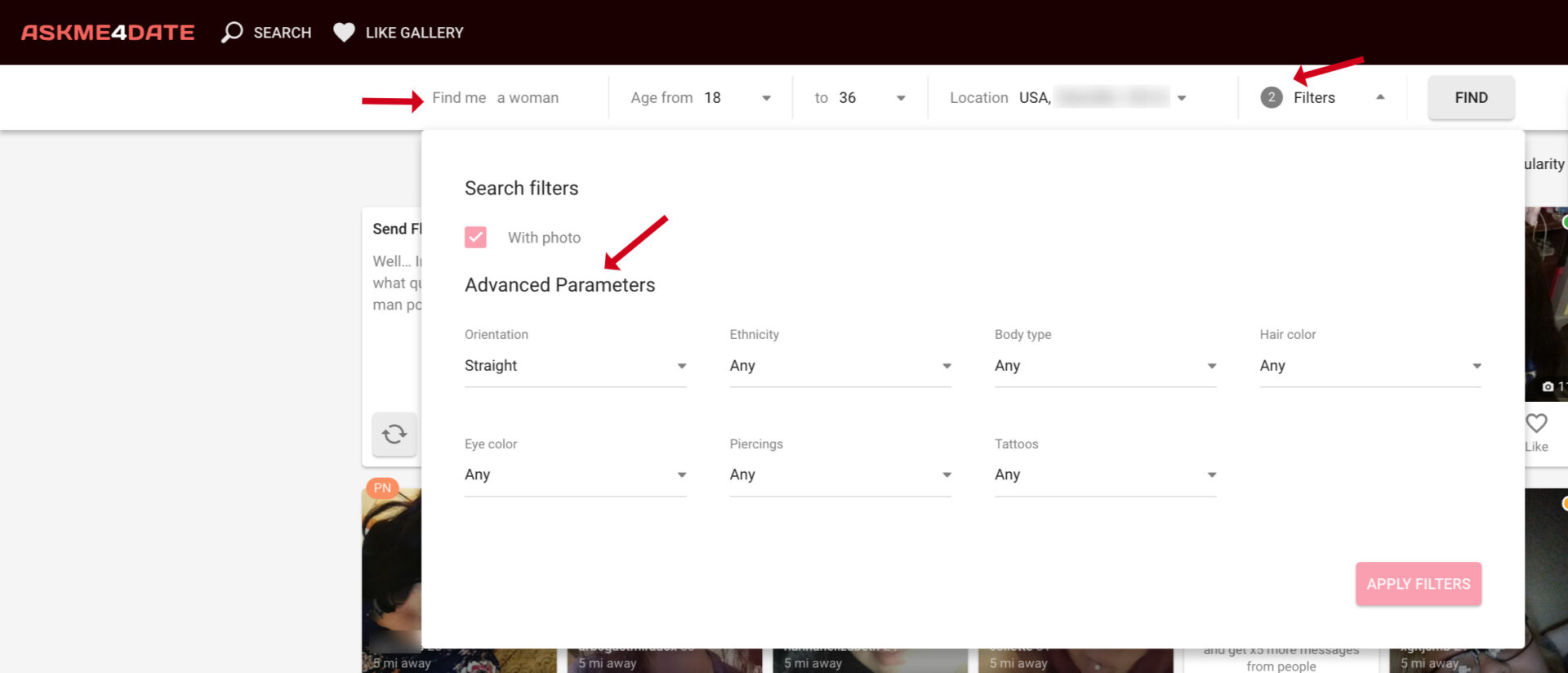 search on AskMe4Date