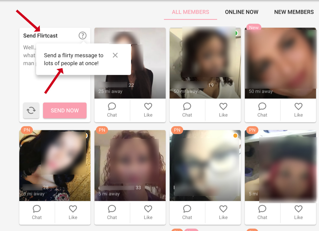 Flirt cast feature