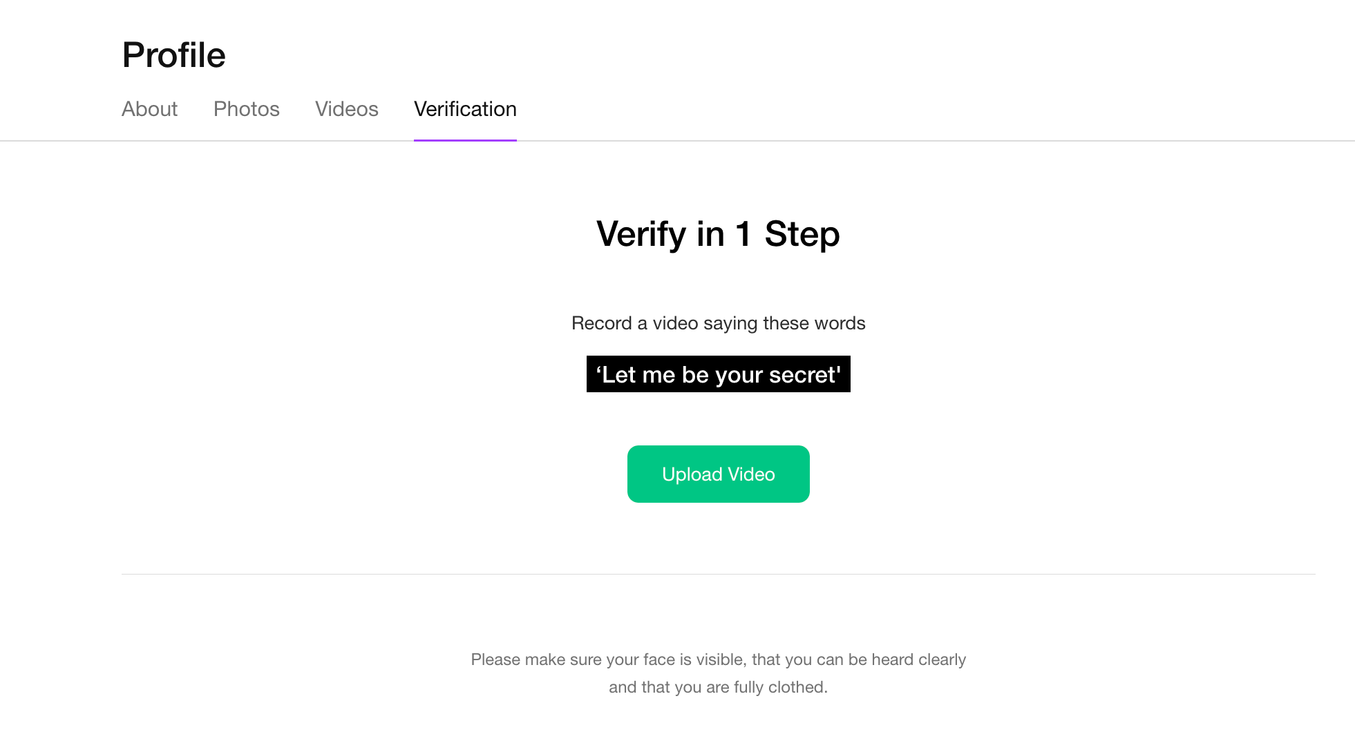 Video verification feature for extra safety on LuxuryDate