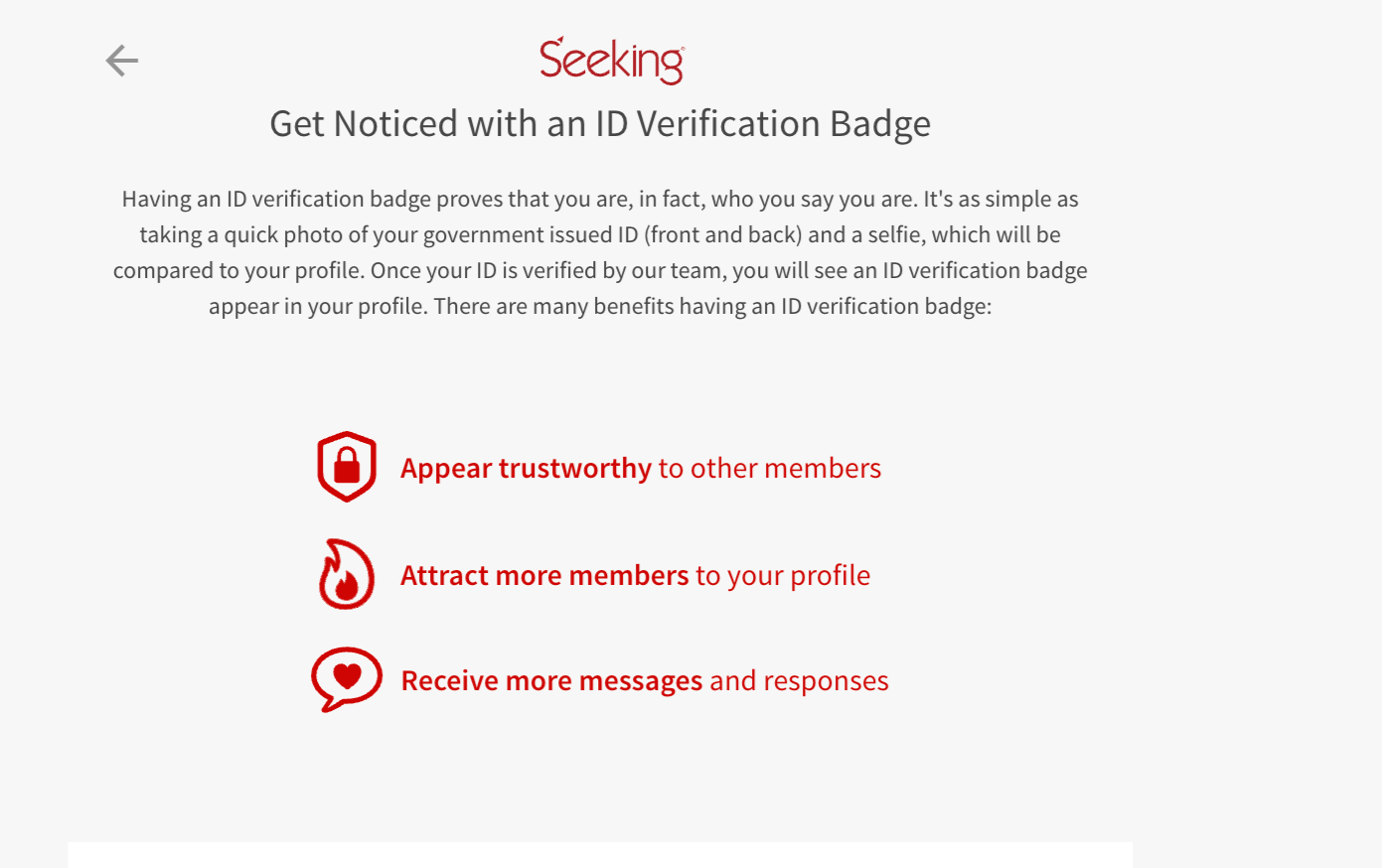 verification on Seeking