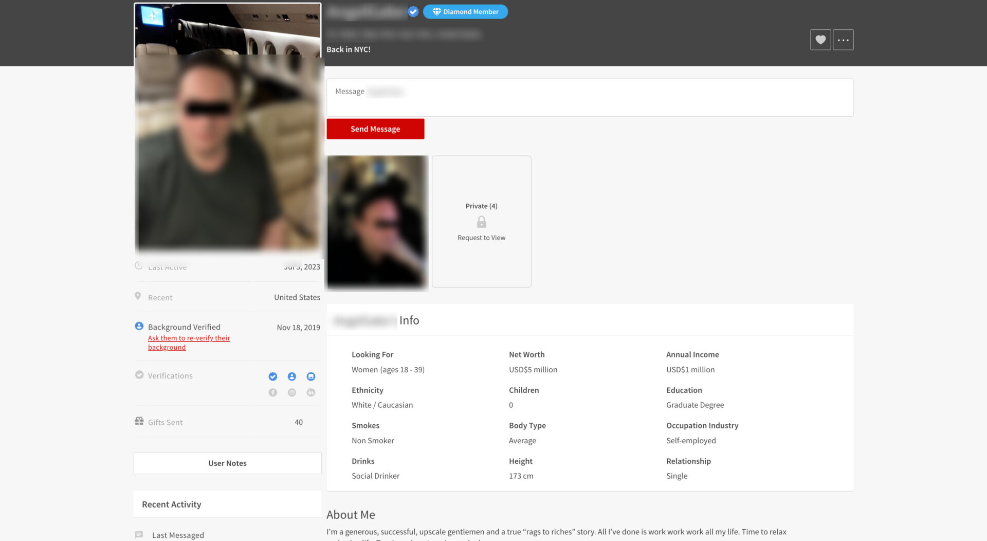    Seeking profile