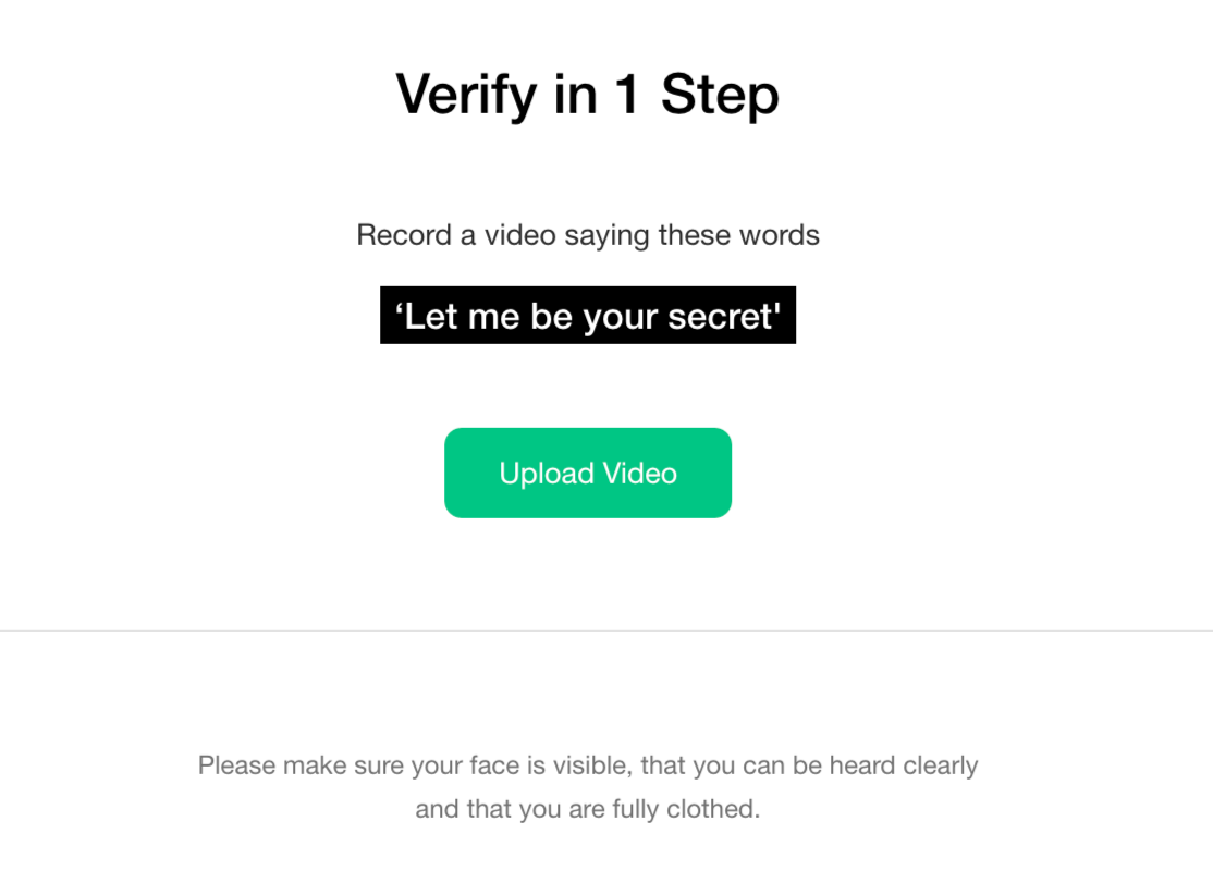 Verification on OurSecret
