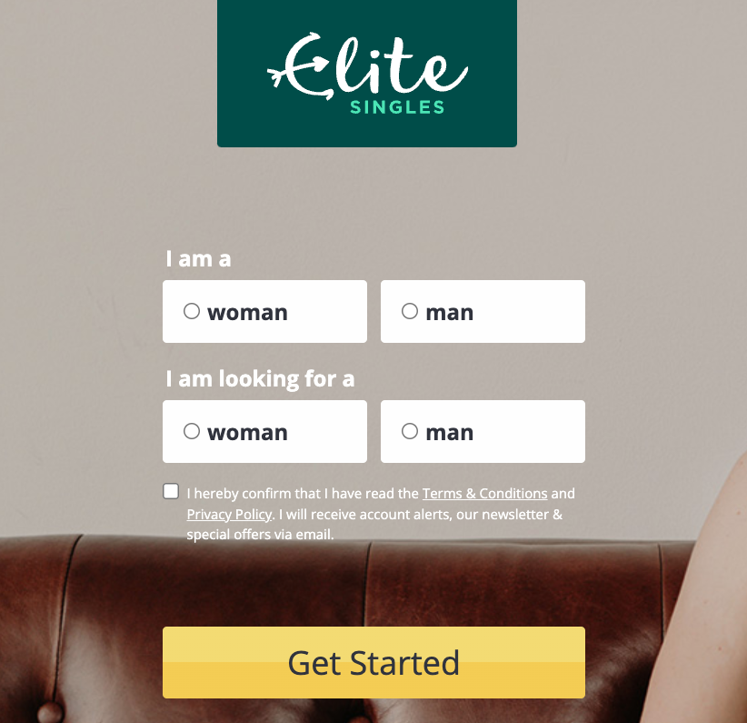 Signing up at Elite Singles