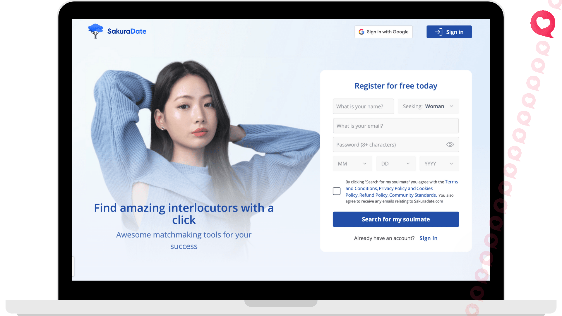 SakuraDate long-distance dating site