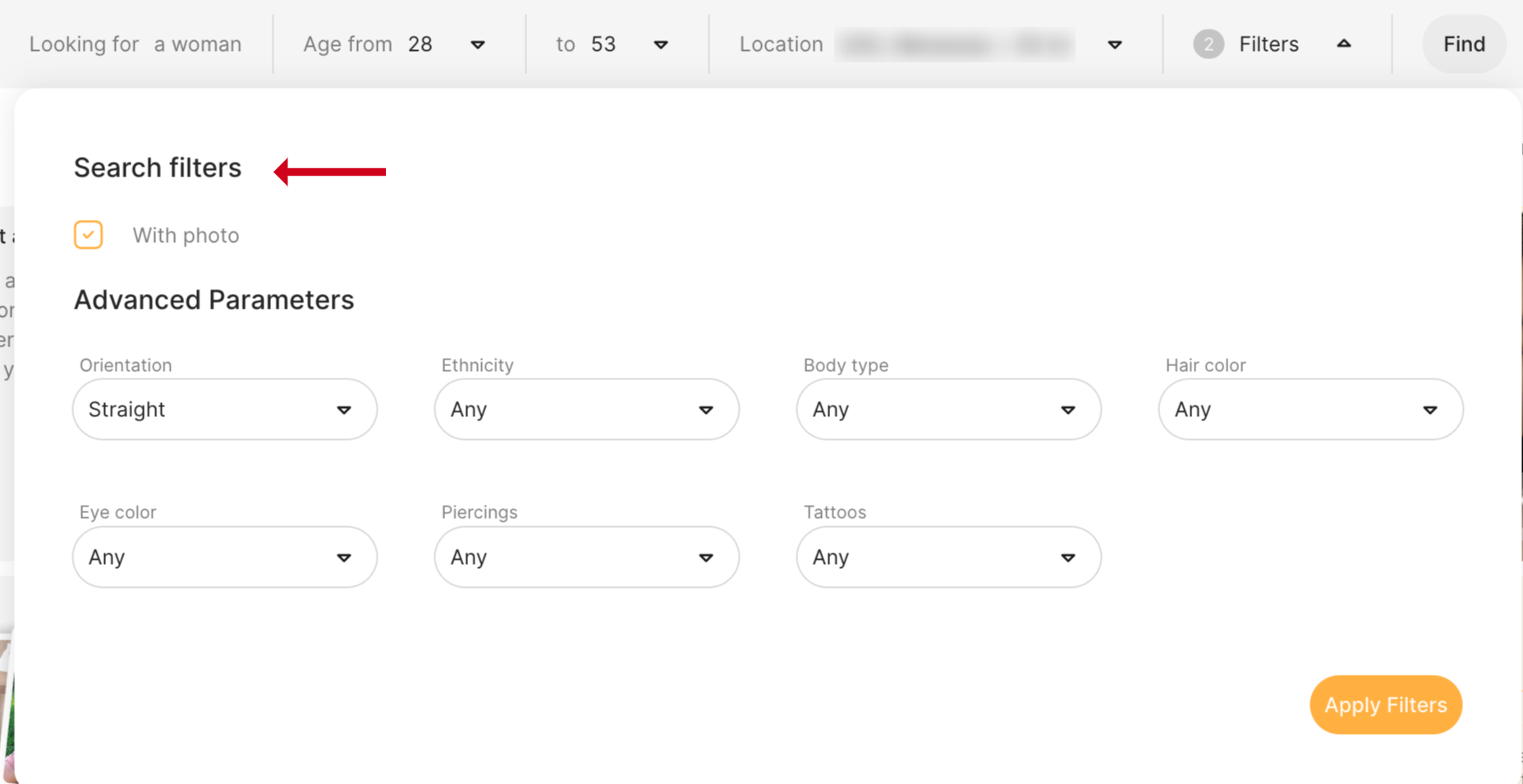 Search filters