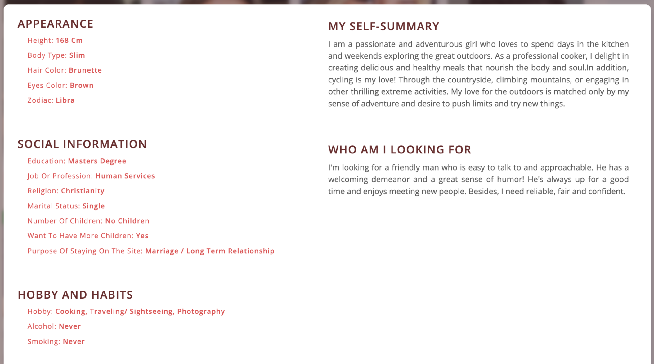 LatiDate profile