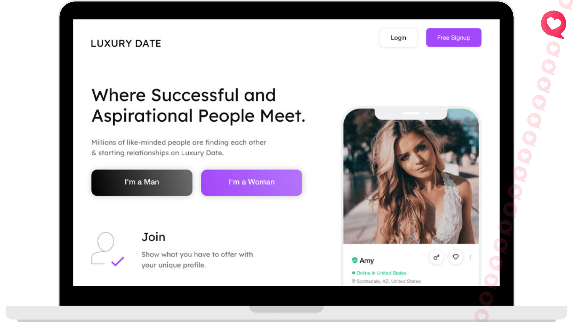 LuxuryDate matchmaking service